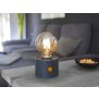 B-Ware Vintage Akku Glühbirne Edison LED Tischlampe USB-C dimmbar mit Drehschalter – moderne Dekoration grau