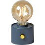 B-Ware Vintage Akku Glühbirne Edison LED Tischlampe USB-C dimmbar mit Drehschalter – moderne Dekoration grau