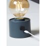 B-Ware Vintage Akku Glühbirne Edison LED Tischlampe USB-C dimmbar mit Drehschalter – moderne Dekoration grau