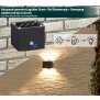 LED Solar Wandleuchte 2er-Set mit Bewegungsmelder Up & Down-Technik, Warmweiß, - Würfel 2er-Set