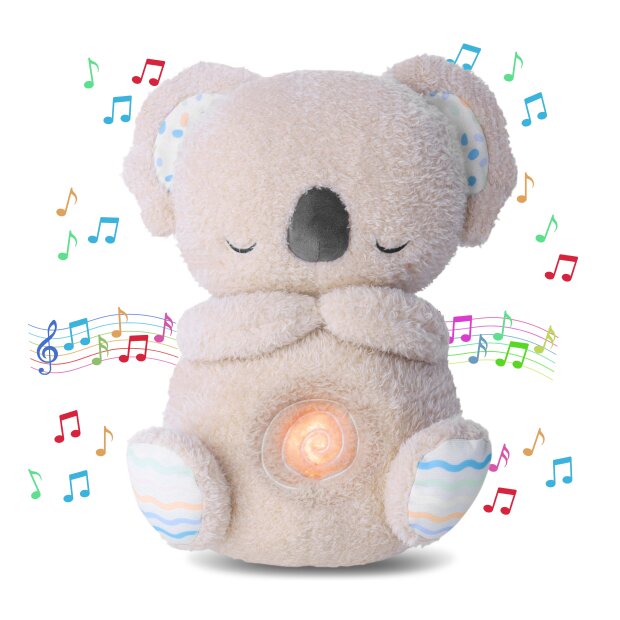 Schlummer Koala Kuscheltier Nachtlicht Musik Timer waschbar für Babys