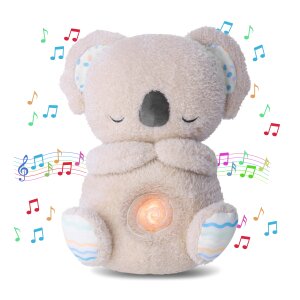 Schlummer Koala Kuscheltier Nachtlicht Musik Timer waschbar für Babys