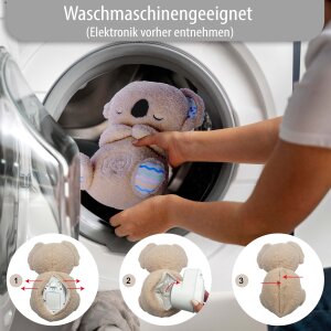 Schlummer Koala Kuscheltier Nachtlicht Musik Timer waschbar für Babys
