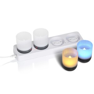LED Akku Lounge Lights 4er-Set mit Touchsensor Kabellos für Innen und Außen RGBW - Matt / schwarz