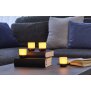 LED Akku Lounge Lights 4er-Set mit Touchsensor Kabellos für Innen und Außen RGBW - Matt / schwarz