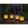 LED Akku Lounge Lights 4er-Set mit Touchsensor Kabellos für Innen und Außen RGBW - Matt / schwarz