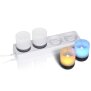 LED Akku Lounge Lights 4er-Set mit Touchsensor Kabellos für Innen und Außen RGBW - Matt / schwarz
