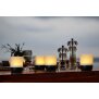 LED Akku Lounge Lights 4er-Set mit Touchsensor Kabellos für Innen und Außen RGBW - Matt / schwarz