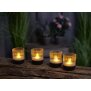LED Akku Lounge Lights 4er-Set mit Touchsensor Kabellos für Innen und Außen - Transparent / schwarz