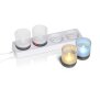 LED Akku Lounge Lights 4er-Set mit Touchsensor Kabellos für Innen und Außen - Transparent / schwarz