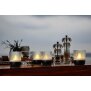 LED Akku Lounge Lights 4er-Set mit Touchsensor Kabellos für Innen und Außen - Transparent / schwarz