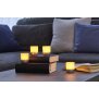 LED Akku Lounge Lights 4er-Set mit Touchsensor Kabellos für Innen und Außen RGBW - Matt / silber
