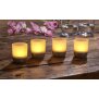 LED Akku Lounge Lights 4er-Set mit Touchsensor Kabellos für Innen und Außen RGBW - Matt / silber