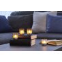 LED Akku Lounge Lights 4er-Set mit Touchsensor Kabellos für Innen und Außen - Transparent / silber