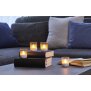 LED Akku Lounge Lights 4er-Set mit Touchsensor Kabellos für Innen und Außen - Transparent / weiß