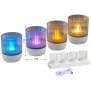 LED Akku Lounge Lights 4er-Set mit Touchsensor Kabellos für Innen und Außen - Transparent / weiß