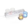 LED Akku Lounge Lights 4er-Set mit Touchsensor Kabellos für Innen und Außen - Transparent / weiß
