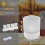 LED Akku Lounge Lights 4er-Set mit Touchsensor Kabellos für Innen und Außen - Transparent / weiß