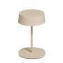 Elegante LED Akku Tischleuchte Dimmbar Kabellos IP54 Metallgehäuse höhenverstellbar beige