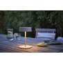 Elegante LED Akku Tischleuchte Dimmbar Kabellos IP54 Metallgehäuse höhenverstellbar beige