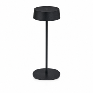 Elegante LED Akku Tischleuchte Dimmbar Kabellos IP54 Metallgehäuse höhenverstellbar schwarz