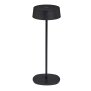 Elegante LED Akku Tischleuchte Dimmbar Kabellos IP54 Metallgehäuse höhenverstellbar schwarz
