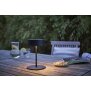 Elegante LED Akku Tischleuchte Dimmbar Kabellos IP54 Metallgehäuse höhenverstellbar schwarz