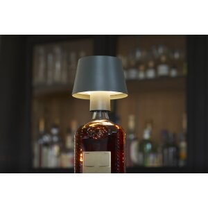3in1 LED Tischlampe 2er-Set Flaschenleuchte in olivegrün max. 45cm hoch mit - Olivegrün 2er-Set