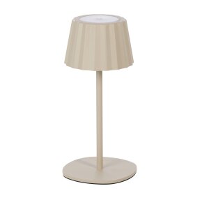 3in1 LED Tischlampe Flaschenleuchte max. 45cm hoch mit 3000mAh Akku 200lm warmweiß - Plissee beige