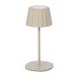 3in1 LED Tischlampe Flaschenleuchte max. 45cm hoch mit 3000mAh Akku 200lm warmweiß - Plissee beige