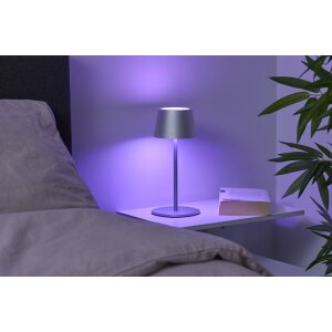 3in1 LED RGB Tischlampe Flaschenleuchte max. 45cm hoch mit 3000mAh Akku 200lm warmweiß und - chrome