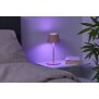 3in1 LED Tischlampe Flaschenleuchte max. 45cm hoch mit 3000mAh Akku 200lm warmweiß - Plissee pink