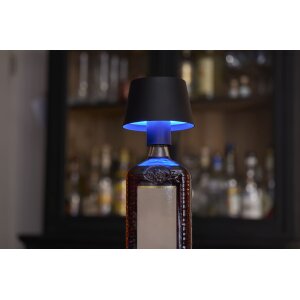 3in1 LED RGB Tischlampe Flaschenleuchte max. 45cm hoch mit 3000mAh Akku 200lm warmweiß und - schwarz