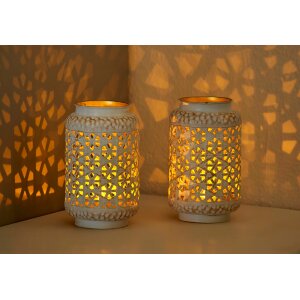 Orientalisches LED Windlicht 2er-Set mit faszinierendem...