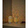 Orientalisches LED Windlicht 2er-Set mit faszinierendem Schattenspiel für gemütliche Atmosphäre