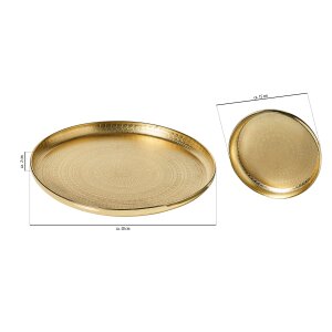 2er-Set Serviertablett Gold Schlüsselablage...