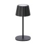 3in1 LED Tischlampe Flaschenleuchte max. 45cm hoch mit 3000mAh Akku 200lm warmweiß - Plissee schwarz