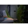 3in1 LED Tischlampe Flaschenleuchte max. 45cm hoch mit 3000mAh Akku 200lm warmweiß - Plissee schwarz
