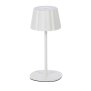 3in1 LED Tischlampe Flaschenleuchte max. 45cm hoch mit 3000mAh Akku 200lm warmweiß - Plissee weiß