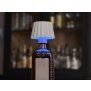 3in1 LED Tischlampe Flaschenleuchte max. 45cm hoch mit 3000mAh Akku 200lm warmweiß - Plissee weiß