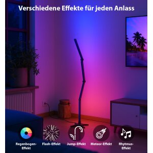 Northpoint RGB LED Stehlampe – Faltbares Design...