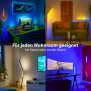RGB LED Stehlampe  Faltbares Design Digitale LEDs 178 cm hoch Stehleuchte Wandleuchte Musik- &