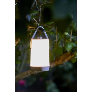 LED Akku Laterne für Innen und Außen mit Dimmdrehknopf warmweiß RGB Soundsensor Lichteffekte