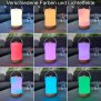 LED Akku Laterne für Innen und Außen mit Dimmdrehknopf warmweiß RGB Soundsensor Lichteffekte
