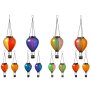 LED Solar Laterne Heißluftballon Windlicht Kunststoff Garten Dekoration Solarpanel