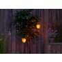 Northpoint LED Solar Laterne Heißluftballon Windlicht Kunststoff Garten Dekoration Solarpanel 2er-Set Grün Pink Türkis Blumenmuster