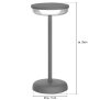 LED Solar Tischlampe Tischleuchte mit Akku Cocktaillampe USB-C stufenlos dimmbar - schwarz