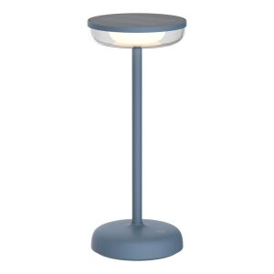 LED Solar Tischlampe Tischleuchte mit Akku Cocktaillampe USB-C stufenlos dimmbar wetterfest - blau