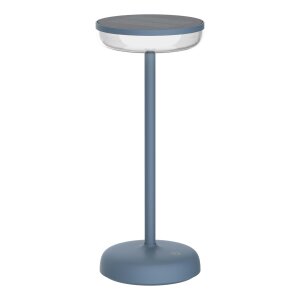 LED Solar Tischlampe Tischleuchte mit Akku Cocktaillampe USB-C stufenlos dimmbar wetterfest - blau