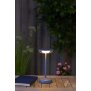 LED Solar Tischlampe Tischleuchte mit Akku Cocktaillampe USB-C stufenlos dimmbar wetterfest - blau